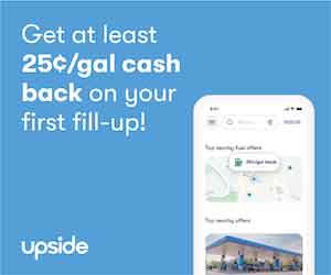 upside is a Free Cash Bback App that Users Can Earn up to 25¢/gallon Cash Back on Gas and more