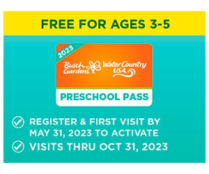 Free Busch Gardens Preschool Pass