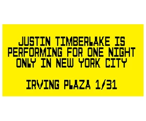 Free 2 Tickets To Justin Timberlake Concert Until January 26th