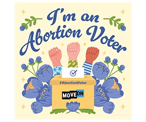Free ”I'm an Abortion Voter” Sticker