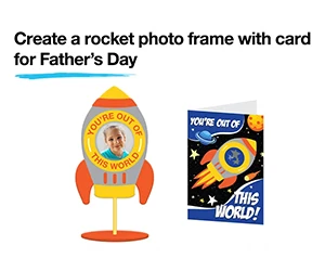 Free Rocket Photo Frame with Card for Father’s Day at JCPenney Kids' Club