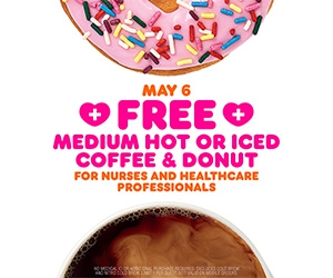 Free Coffee and Donut on National Nurses Day