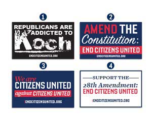Free End Citizens United Sticker