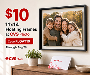 11x14 Floating Frames at CVS Photo for $10