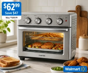 15-Quart Toaster Oven Air Fryer Combo at Walmart for $62.99 - Save $47