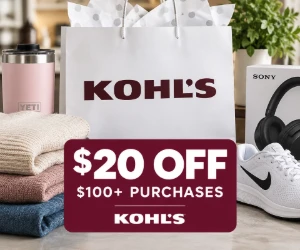 $20 Off $100+ Purchases at Kohl's With Code