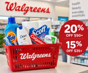 20% Off $50+ or 15% Off $35+ at Walgreens With Code
