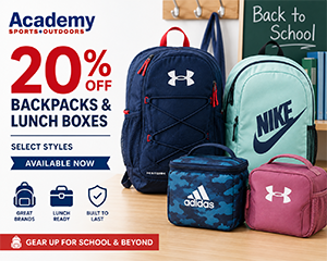 20% Off Backpacks & Lunch Boxes at Academy Sports + Outdoors