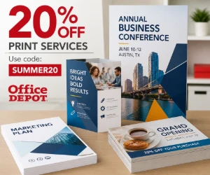 20% Off Print Services at Office Depot With a Promo Code - Save on Bigger Print Jobs