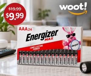 24 Energizer MAX AAA Batteries for $9.99, Reference Price $19.99