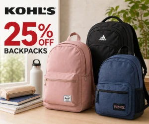 25% Off Backpacks at Kohl’s