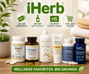 25% Off iHerb Brands, 20% Off Bath & Beauty + $15 Credit on $100 Orders