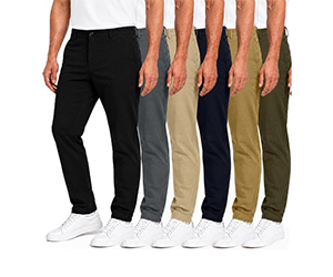 3-Pack Men's Super Stretch Chino Pants at Woot for $21.99