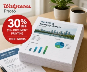 30% Off $15+ Document Printing at Walgreens Photo