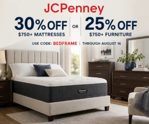 30% Off $750+ Mattresses or 25% Off $750+ Furniture at JCPenney