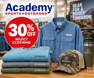 30% Off Select Clothing at Academy Sports + Outdoors