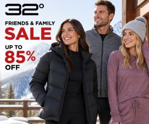 32 Degrees Friends & Family Sale: Up to 85% Off, Baselayers $9.99, Outerwear From $14.99 & More