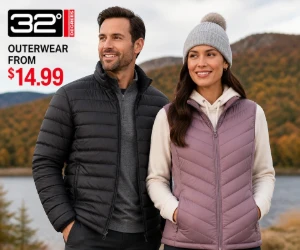 32 Degrees Outerwear From $14.99 Before Cooler Weather Makes It Urgent