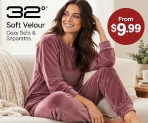 32 Degrees Soft Velour From $9.99 - Cozy Sets & Separates for Less
