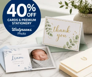 40% Off Cards & Premium Stationery at Walgreens Photo