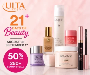 50% Off 250+ Beauty Steals at Ulta Beauty During 21+ Days of Beauty