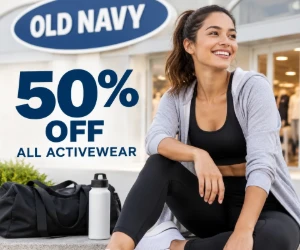 50% Off All Activewear at Old Navy