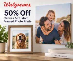 50% Off Canvas & Custom Framed Photo Prints at Walgreens