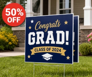 50% Off Double-Sided Yard Signs at Walgreens Photo - Make the Message Hard to Miss