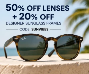 50% Off Lenses + 20% Off Designer Sunglass Frames at EyeBuyDirect