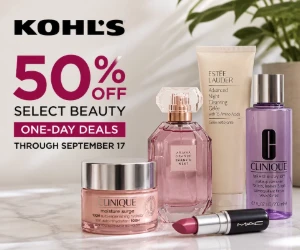 50% Off Select Beauty at Kohl’s - One-Day Deals Through September 17