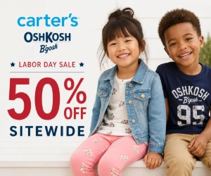 50% Off Sitewide at Carter’s & OshKosh - Labor Day Sale Cuts Kids’ Clothing in Half
