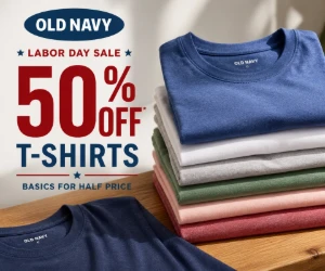 50% Off T-Shirts at Old Navy - Labor Day Basics for Half Price