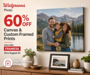 60% Off Canvas & Custom Framed Prints at Walgreens Photo