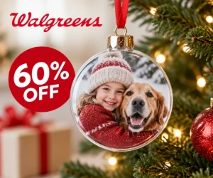 60% Off Personalized Photo Ornaments at Walgreens