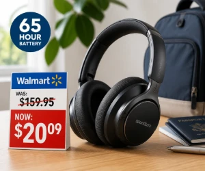 65-Hour Bluetooth Headphones for $20.09 at Walmart - Down From $159.95