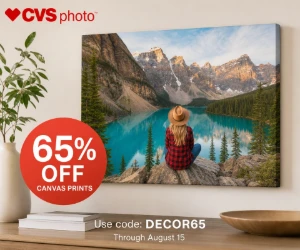 65% Off Canvas Prints at CVS Photo