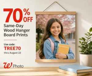 70% Off Same-Day Wood Hanger Board Prints at Walgreens Photo