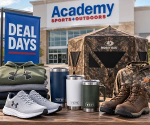Academy Deal Days: Clothes & Shoes 30% Off, Drinkware Up to 40% Off, Mossy Oak Blind $99.99 & More