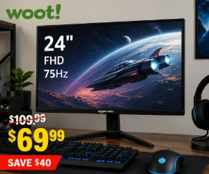 Amazon Basics 24-Inch Gaming Monitor at Woot for $69.99 - Save $40