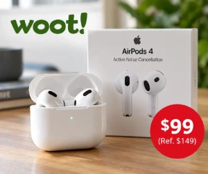 Apple AirPods 4 With ANC Just $99 at Woot (Ref. $149)