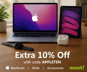 Apple MacBooks, iPads & More at Woot + Extra 10% Off With Coupon