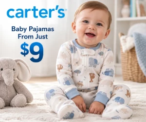 Baby Zip-Up Pajamas From Just $9 at Carter's