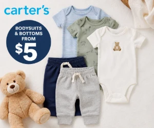 Bodysuits & Bottoms From $5 at Carter’s - Cheap Baby Basics for Everyday Wear