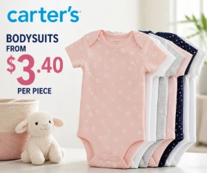 Bodysuits From $3.40 Per Piece at Carter’s - Baby Basics at a Stock-Up Price