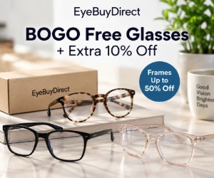 BOGO Free Glasses + Extra 10% Off, Meta Lenses 55% Off & More - EyeBuyDirect Deals