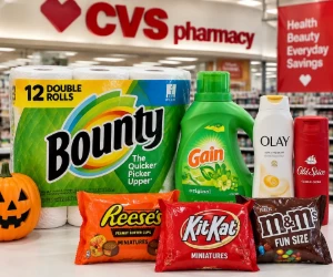 Bounty 12 Double Rolls $11.99, Halloween Candy BOGO for $1, Gain From $9.99 & More - CVS Deals