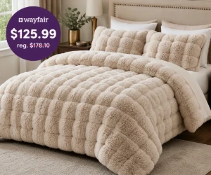 Bubble Faux Fur Comforter Set for $125.99 at Wayfair - Cozy Bedding for Less