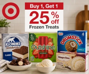 Buy 1, Get 1 25% Off Frozen Treats at Target - Stock the Freezer for Less