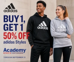 Buy 1, Get 1 50% Off adidas Styles at Academy Sports + Outdoors
