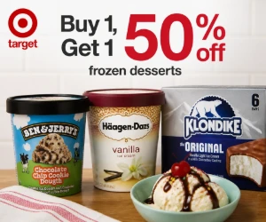 Buy 1, Get 1 50% Off Frozen Desserts at Target - Stock the Freezer for Less